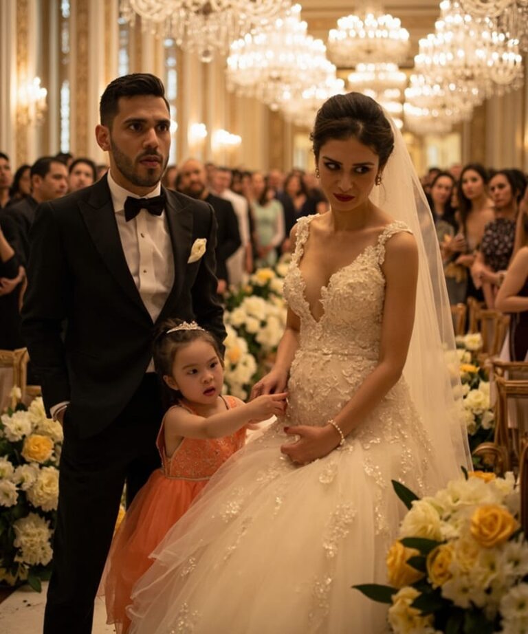 « Elle ment à propos du bébé ! » — Les paroles courageuses d’une petite fille ont brutalement interrompu le mariage d’un milliardaire.